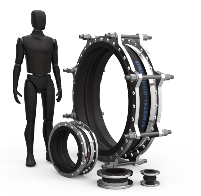 Kompensatory gumowe z kołnierzami obrotowymi KM DN50 - DN1200