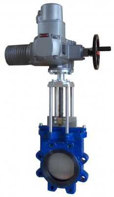 MG ZNE knife gate valves with electromechanical drive