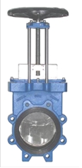  Knife gate valves with manual drive 